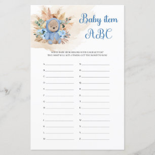 tropical pampas grass teddy bear Baby Item ABC