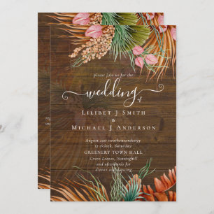 Tropical Pampas Grass Terracotta Wedding