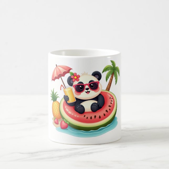 Tropical Panda 🐼 Kiwi Float Summer Mug (Center)