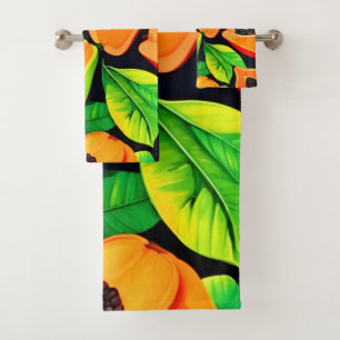 Tropical Papaya Paradise Bath Towel Set