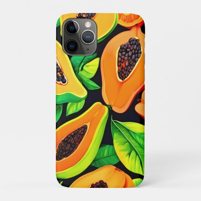 Tropical Papaya Paradise Case-Mate iPhone Case (Back)