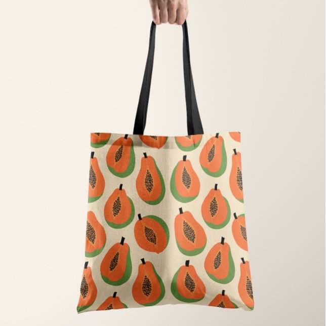 Tropical Papaya Warm Orange Tote Bag (Creator Uploaded)