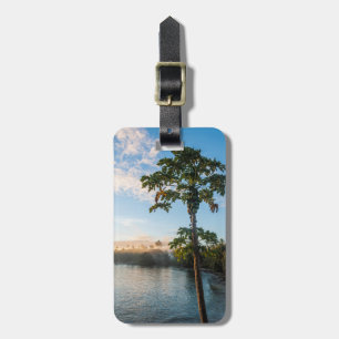 Tropical Paradise At Sunset, Fiji Luggage Tag