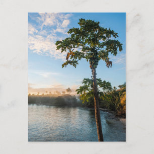 Tropical Paradise At Sunset, Fiji Postcard