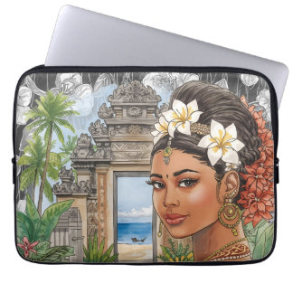 Tropical Paradise, Balinese Beauty, Tropical Beach Laptop Sleeve