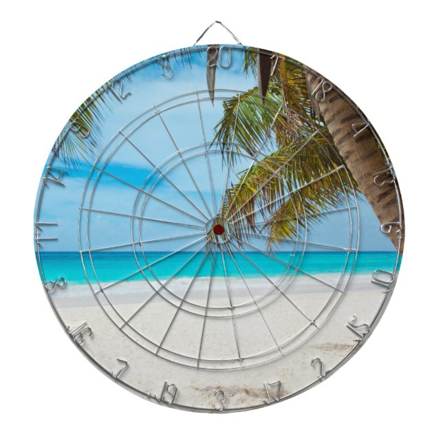 Tropical Paradise Beach Dartboard (Front)