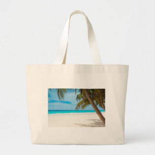 Tropical Paradise Beach Large Tote Bag