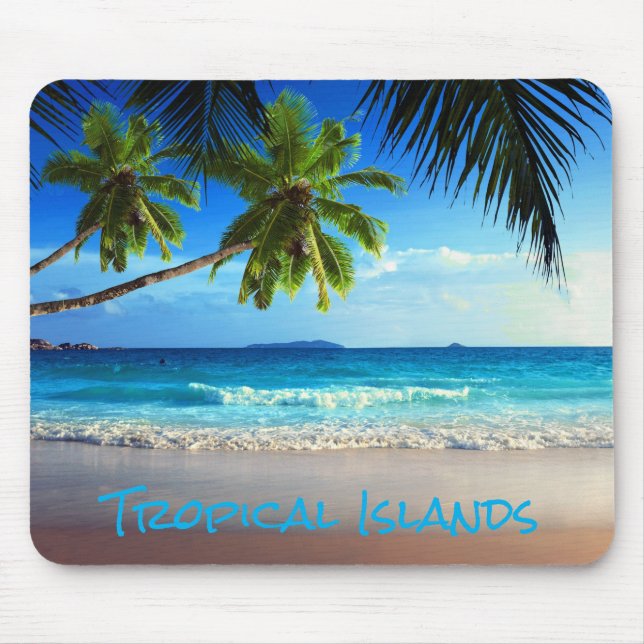 Tropical Paradise Beach Mouse Mat (Front)