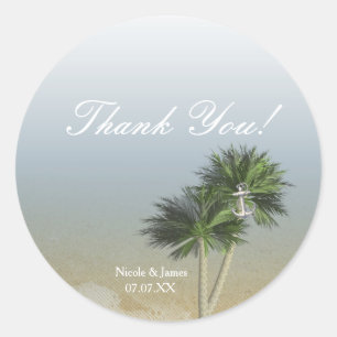 Tropical Paradise Beach & Palm Trees Stickers