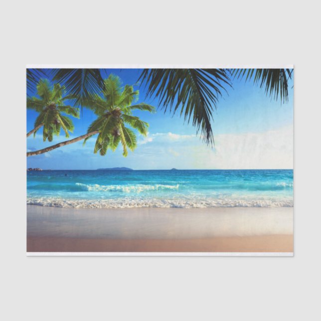 Tropical Paradise Beach Tissue Paper (Front)