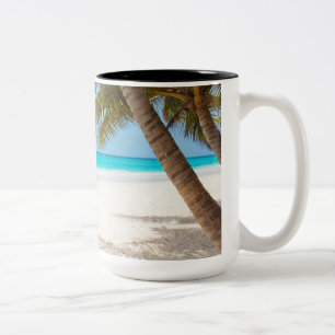 Tropical Paradise Beach Two-Tone Coffee Mug