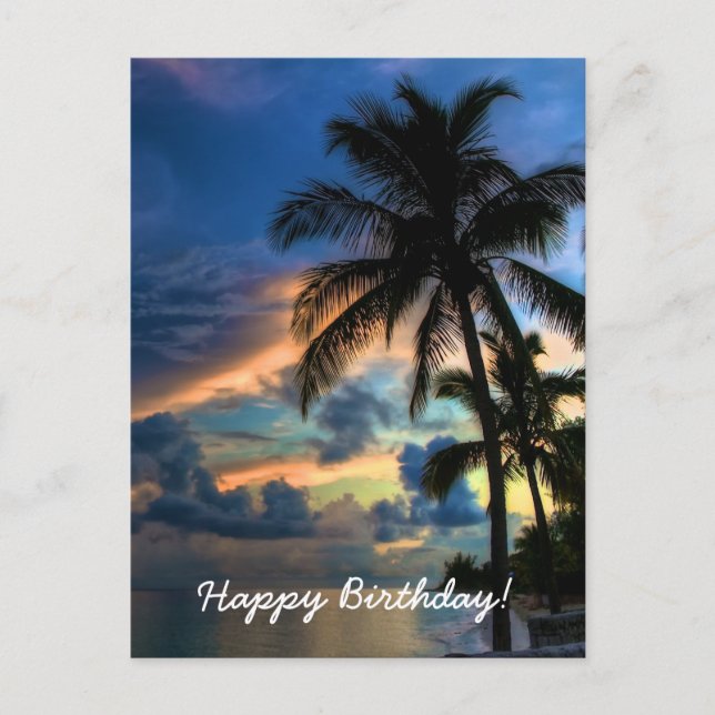 Tropical Paradise Birthday Card (Front)