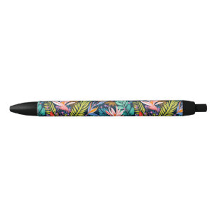 Tropical Paradise Black Ink Pen