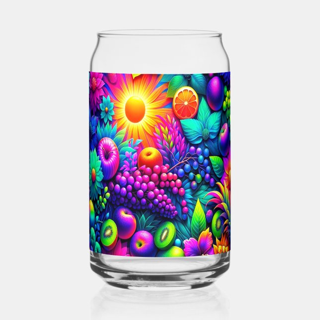 Tropical Paradise Can Glass (Front)