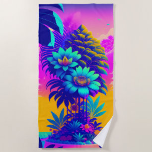 Tropical Paradise Floral 2 Beach Towel