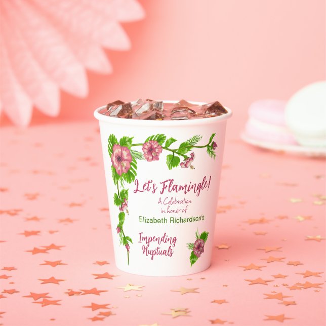 Tropical Paradise Floral Design Paper cup (Insitu)