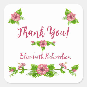 Tropical Paradise Floral Design Sticker