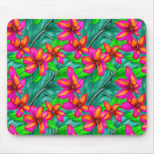 Tropical Paradise Floral Pattern Mouse Mat