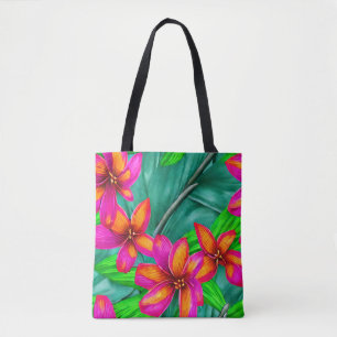 Tropical Paradise Floral Pattern Tote Bag