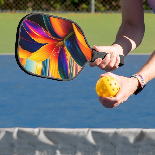 Tropical Paradise Flowers   Pickleball Paddle (Insitu)