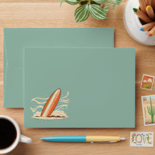 Tropical paradise for surfers envelope