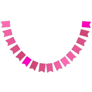 Tropical Paradise Gradient Hot Pink to Fuchsia  Bunting