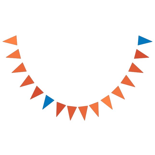 Tropical Paradise Gradient Mango to Ocean Blue  Bunting (All)