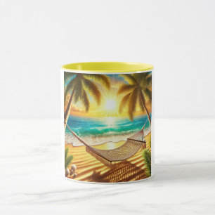 Tropical Paradise Hammock Retreat Mug