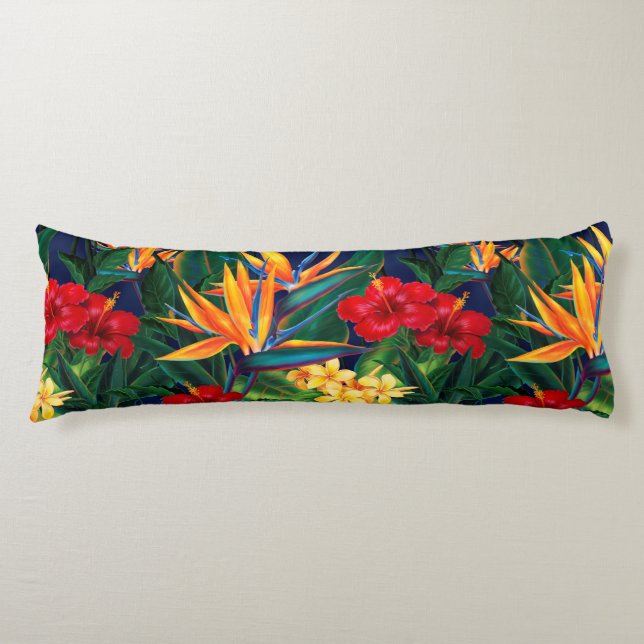 Tropical Paradise Hawaiian Floral Body Cushion (Front)