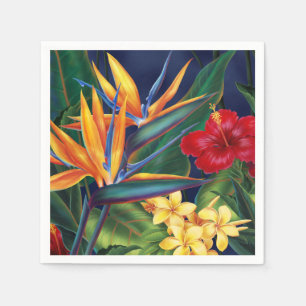 Tropical Paradise Hawaiian Floral Napkin