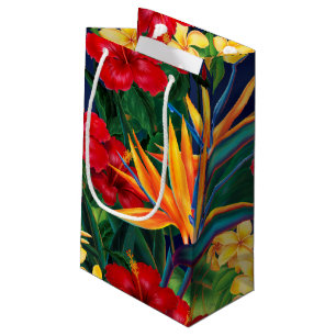 Tropical Paradise Hawaiian Floral Small Gift Bag