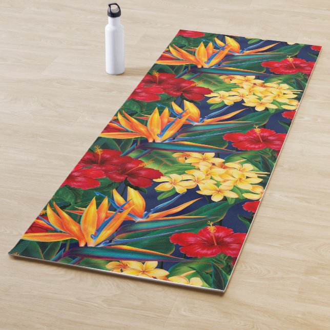 Tropical Paradise Hawaiian Floral Yoga Mat (In Situ)
