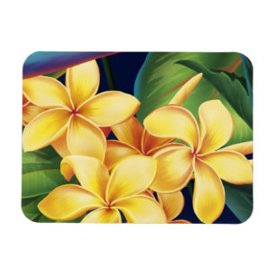 Tropical Paradise Hawaiian Plumeria Magnet