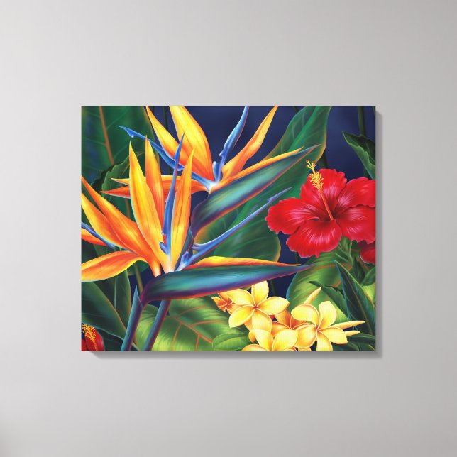 Tropical Paradise Hawaiian Wrapped Canvas (Front)