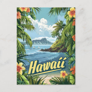 Tropical Paradise: Hawaii's Coastal Bloom Postcard