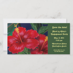 Tropical Paradise Hibiscus Invite & Photo card