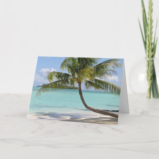 Tropical Paradise Holiday Card (Front)