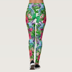 Tropical Paradise Hummingbirds CBDOilPrincess Leg Leggings