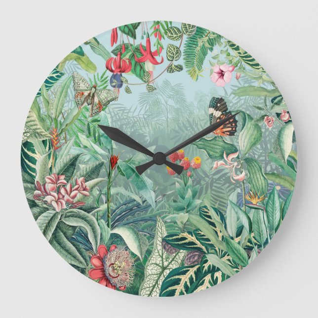 Tropical Paradise Large Clock (Front)