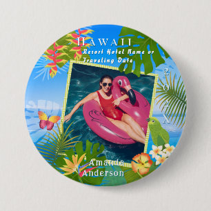 Tropical Paradise Memory Sea Photo 7.5 Cm Round Badge