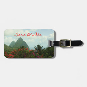 Tropical Paradise Personalise Wedding Luggage Tags