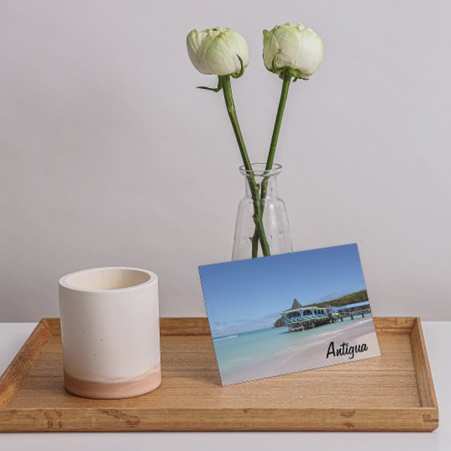 Tropical Paradise Pier on Antigua Postcard (Creator Uploaded)