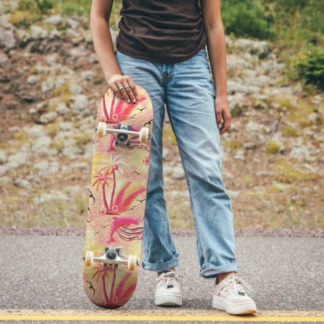 Tropical Paradise pink Skateboard (Creator Uploaded)