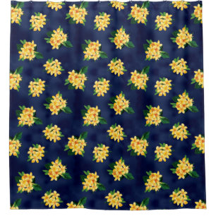 Tropical Paradise Plumeria Hawaiian Aloha Shirt Shower Curtain