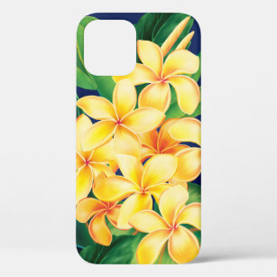 Tropical Paradise Plumeria Hawaiian Illustration C Case-Mate iPhone Case