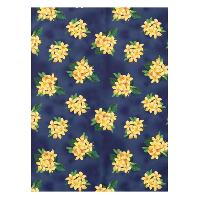 Tropical Paradise Plumeria Hawaiian Tablecloth (Front)