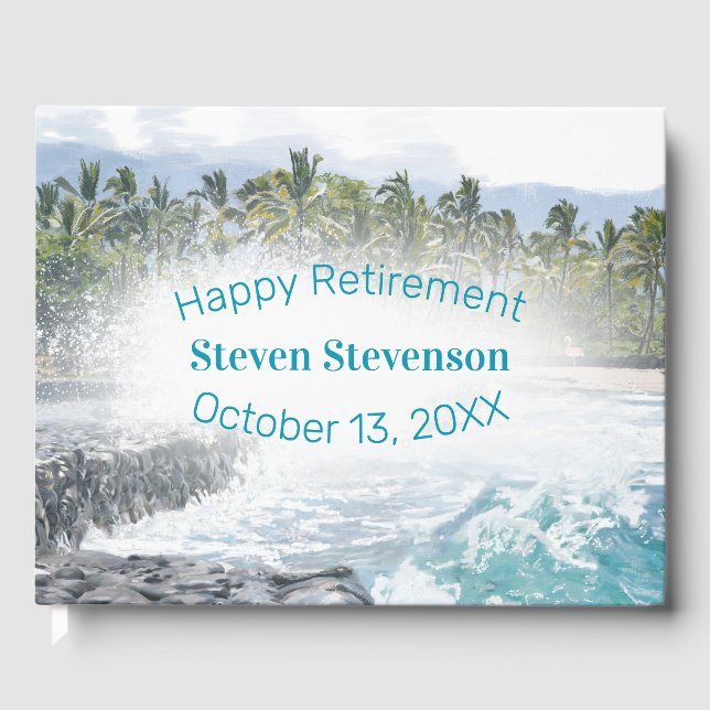 Tropical Paradise Retirement Guest Book (Front)