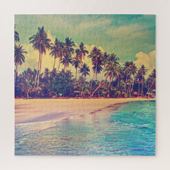 Tropical paradise: sea, hotel, beach. jigsaw puzzle (Vertical)