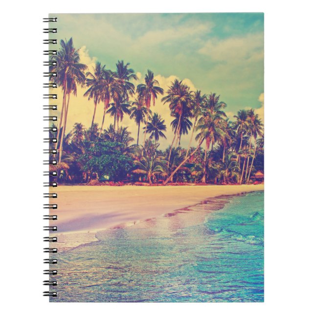 Tropical paradise: sea, hotel, beach. notebook (Front)