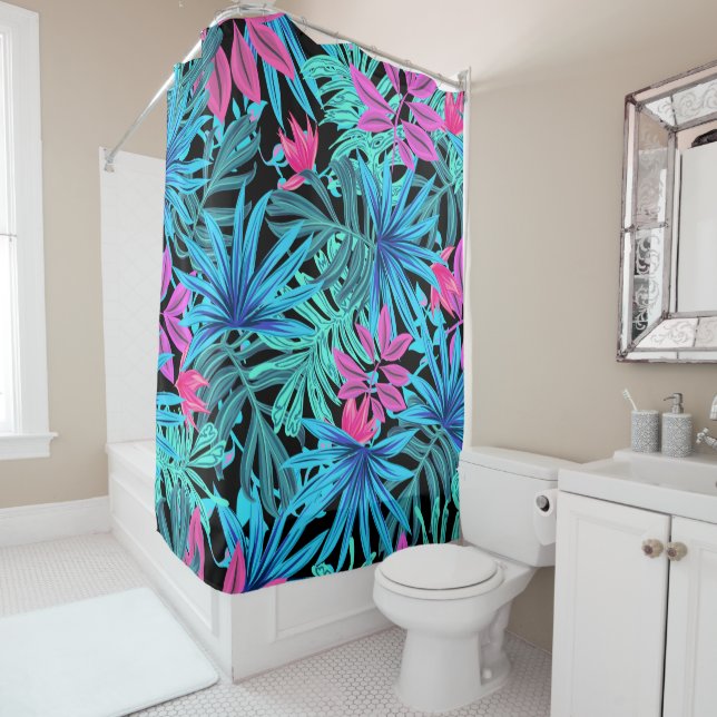 tropical paradise shower curtain (In Situ)